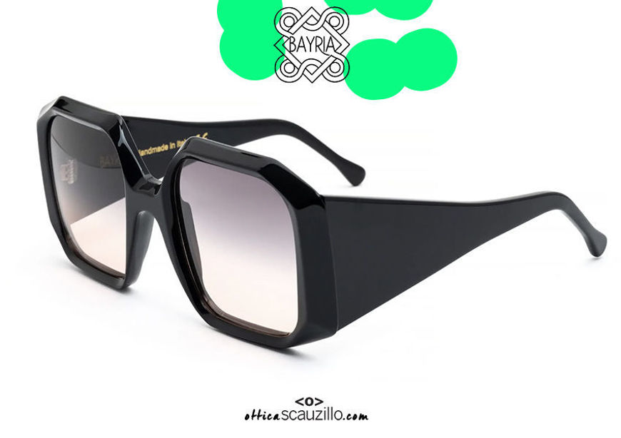 shop online new Super oversized octagonal sunglasses BAYRIA Sybaris col.C01 black on otticascauzillo.com acquisto online nuovo  Occhiale da sole super oversize ottagono BAYRIA Sybaris col.C01 nero
