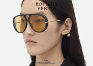 shop online new Bottega Veneta BV 1273 jewel aviator sunglasses on otticascauzillo.com acquisto online nuovo Occhiale da sole aviator gioiello Bottega Veneta BV 1273