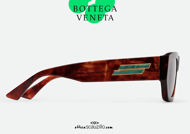 shop onlin enew Bottega Veneta BV 1252 oversized rectangular sunglasses col. brown havana on otticascauzillo.com acquisto online nuovo Occhiale da sole rettangolare oversize Bottega Veneta BV 1252 col. havana marrone