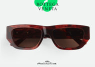 shop onlin enew Bottega Veneta BV 1252 oversized rectangular sunglasses col. brown havana on otticascauzillo.com acquisto online nuovo Occhiale da sole rettangolare oversize Bottega Veneta BV 1252 col. havana marrone