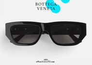 shop online new Bottega Veneta BV 1252 oversized rectangular sunglasses col. black on otticascauzillo.com acquisto online il tuo nuovo Occhiale da sole rettangolare oversize Bottega Veneta BV 1252 col. nero