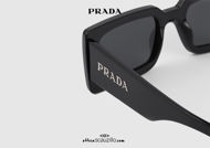 shop online new Vintage squared rectangular sunglasses PRADA SPR A07S col. black on otticascauzillo.com acquisto online nuovo Occhiale da sole rettangolare squadrato vintage PRADA  SPR A07S col. nero