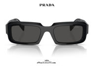 shop online new PRADA SPR 27ZS rectangular men's sunglasses col. black on otticascauzillo.com acquisto online nuovo Occhiale da sole uomo rettangolare PRADA  SPR 27ZS col. nero