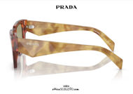 shop online new PRADA SPR A06S rectangular men's sunglasses col. havana brown on otticascauzillo.com acquisto online nuovo  Occhiale da sole uomo rettangolare PRADA  SPR A06S col. marrone havana