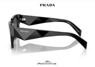 shop online new PRADA SPR A06S rectangular men's sunglasses col. black on otticascauzillo.com acquisto online nuovo Occhiale da sole uomo rettangolare PRADA  SPR A06S col. nero