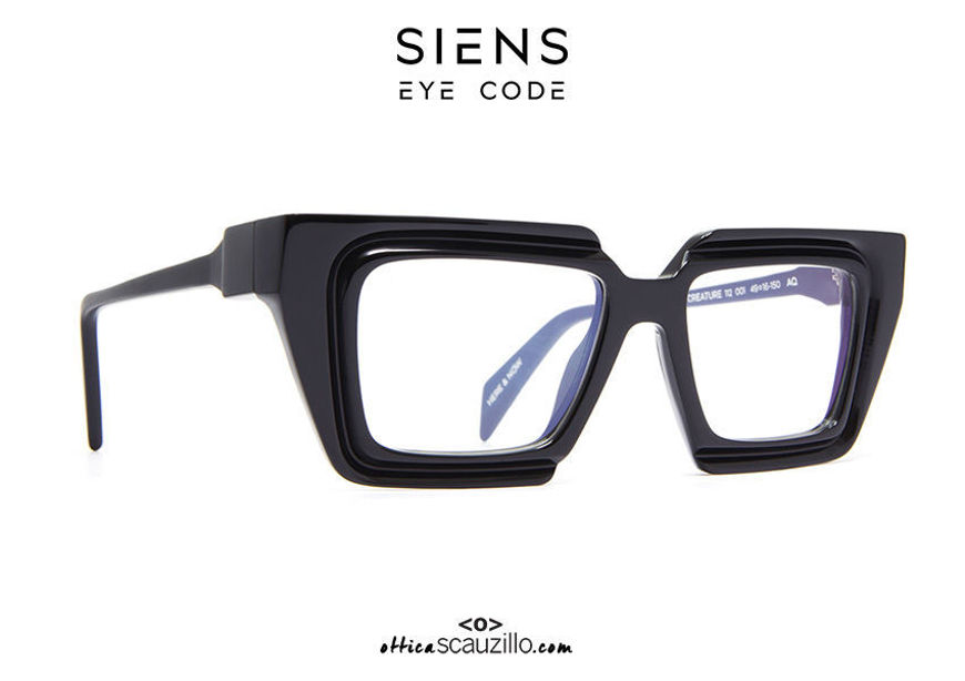 shop online new SIENS EYE CODE 112 001 black geometric squared eyeglasses on otticascauzillo.com acquisto online nuovo Occhiale da vista squadrato geometrico SIENS EYE CODE 112 001 nero