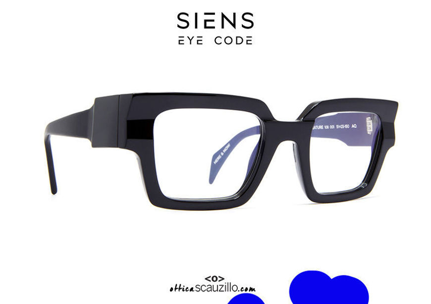 shop online new Square eyeglasses SIENS EYE CODE 108 001 black on otticascauzillo.com acquisto online nuovo Occhiale da vista squadrato SIENS EYE CODE 108 001 nero
