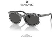shop online new Oval design sunglasses with Swarovski SK 6006 col. black on otticascauzillo.com acquisto online nuovo Occhiale da sole design ovale con Swarovski SK 6006 col. nero
