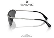 shop online new Wraparound glasant sunglasses with Swarovski line SK 7001 col. silver on otticascauzillo.com acquisto online nuovo Occhiale da sole glasant avvolgente con linea di Swarovski SK 7001 col. argento