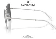 shop online new Swarovski SK 7008 oversized metal sunglasses col. silver on otticascauzillo.com acquisto online nuovo Occhiale da sole in metallo oversize Swarovski SK 7008 col. argento