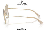 shop online new Swarovski SK 7008 oversized metal sunglasses col. gold on otticascauzillo.com acquisto online nuovo Occhiale da sole in metallo oversize Swarovski SK 7008 col. oro