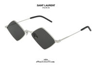 shop online new Saint Laurent SL 302 LISA silver rhombus metal sunglasses on otticascauzillo.com acquisto online nuovo Occhiale da sole in metallo a rombo Saint Laurent  SL 302 LISA argento