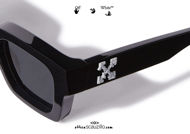 shop online new OFFWHITE Virgil square sunglasses col. black on otticascauzillo.com acquisto online nuovo Occhiale da sole squadrato OFFWHITE Virgil col. nero