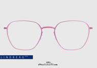 shop online new Trapeze eyeglasses LINDBERG ThinTitanium 5534 col. 70 pink omn otticascauzillo.com acquisto online nuovo Occhiale da vista trapezio LINDBERG ThinTitanium 5534 col. 70 rosa 