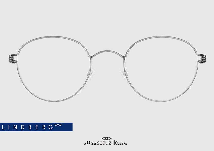 LINDBERG Air Titanium Rim BO round eyeglasses col. P10 silver ...