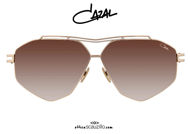 shop online new CAZAL 9500 geometric design aviator metal sunglasses col. gold on otticascauzillo.com acquisto online nuovo Occhiale da sole metallo aviator design geometrico CAZAL 9500 col. oro