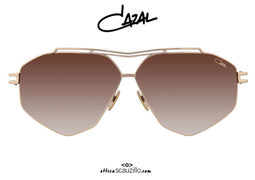 shop online new CAZAL 9500 geometric design aviator metal sunglasses col. gold on otticascauzillo.com acquisto online nuovo Occhiale da sole metallo aviator design geometrico CAZAL 9500 col. oro