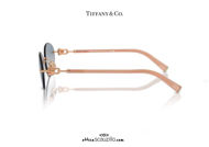 Tiffany TF 3104 rimless oval sunglasses in rose gold on otticascauzillo.com 